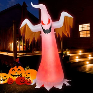 6 FT Tall Halloween Inflatable Fire Ghost Blow Up Decoration with LED Lights - Picture 1 of 10
