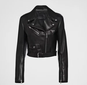 Prada Nappa Leather Biker Jacket Size 38 (US 2) - Picture 1 of 8