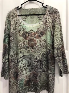 womens Jane Ashley casual lifestyle size XL multicolor top - Picture 1 of 9