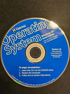 MICROSOFT XP HOME 2002 GATEWAY Vintage PC Software CD - Picture 1 of 1
