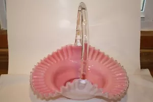 Fenton Peach Crest 13" Korb - Bild 1 von 9