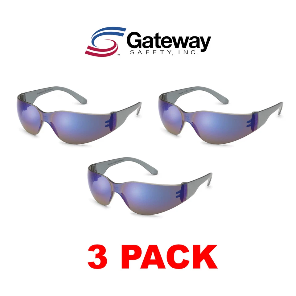 Lente Espejo Gateway Safety 369M Azul, Gafas de Seguridad Starlite Pequeñas (PAQUETE DE 3) Foto 1 de 2