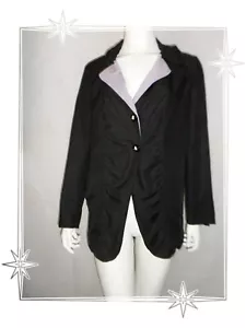 B - Veste Légère Fantaisie Noire Soie Marithé François Girbaud MFG Taille 36 - Foto 1 di 8