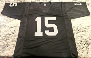 MICHAEL CRABTREE SIGNED BLACK OAKLAND RAIDERS FOOTBALL JERSEY BAS COA - Picture 1 of 5