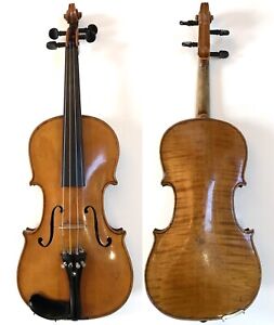 Old 19th Century violin 4/4 beautiful flamed maple two piece back and ribs.