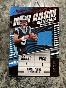 2023 PANINI BRYCE YOUNG 52 /199 ABSOLUTE FOOTBALL RC PATCH, CAROLINA PANTHERS - Picture 1 of 2