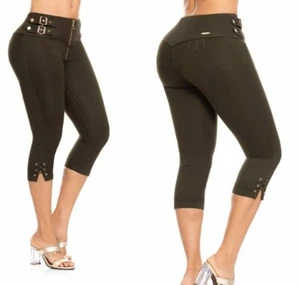 Capri Short Corto Colombian Shorts Bermuda Buttlift levantacola PushUp 502525 - Picture 1 of 4