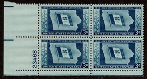 Scott 942 Plate Block of 4 Anniversary of Iowa Statehood MNH L1 - Picture 1 of 2