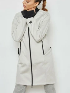 NIKE TECH FLEECE JACKE LIGHT BONE/SCHWARZ DAMEN GRÖSSE XS - Bild 1 von 6