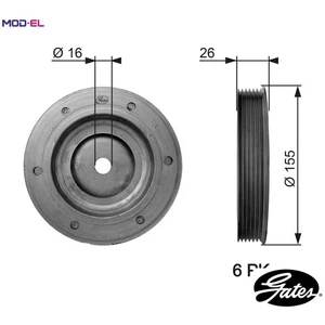 BELT PULLEY CRANKSHAFT TVD1020 FOR PEUGEOT 307/SW/Van/CC/Break 407 607 807 2.0L - Picture 1 of 9