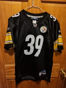 Pittsburgh Steelers Youth Jersey L 14-16 Willie Parker #39 NFL Reebok ON FIELD - Foto 1 di 14