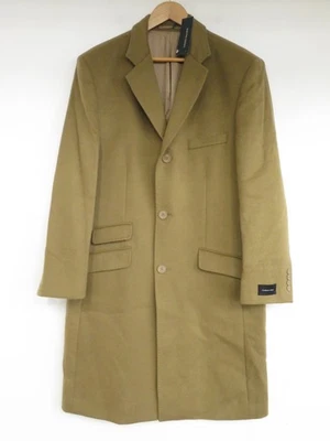 Racing Green - Cashmere Blend - Single-Breasted Overcoat - Camel - 42R - NWT - Image 1 of 4