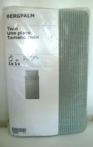 IKEA BERGPALM Set letto a righe copripiumino e federa TWIN verde - NUOVO - Foto 1 di 9