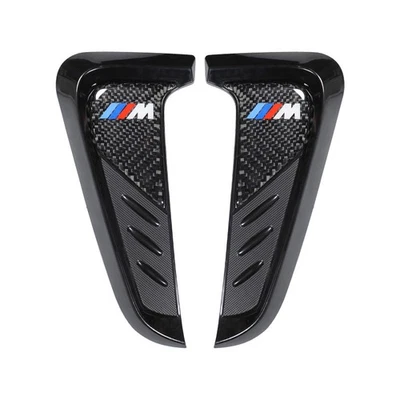 Pair ABS Carbon Fiber Side Fender Vent Wing Trim Car Accessories For BMW M Foto 1 de 4