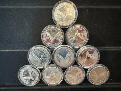 10 Coin 1988-S Proof OLYMPIC Silver Dollar LOT OF TEN in capsules PF - Image 1 of 3