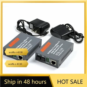 Fiber Optical Media Converter 10/100Mbps RJ45 Single mode 25KM HTB-3100A/B 1Pair - Picture 1 of 4