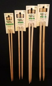 Susan Bates Bamboo and Wood 11614 Knitting Needles Lot Size 15 13 11 10 1/2 - Picture 1 of 7