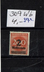 Deutsches Reich Freimarke 309wb** geprüft sehr selten. Top. - Bild 1 von 2