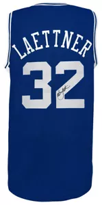 Christian Laettner Signed Blue Custom College Basketball Jersey - (SCHWARTZ COA) - Picture 1 of 1