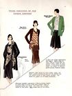 1929 Original Rochas And Helly Fashion Print From Vogue Magazine Jacket Costumes