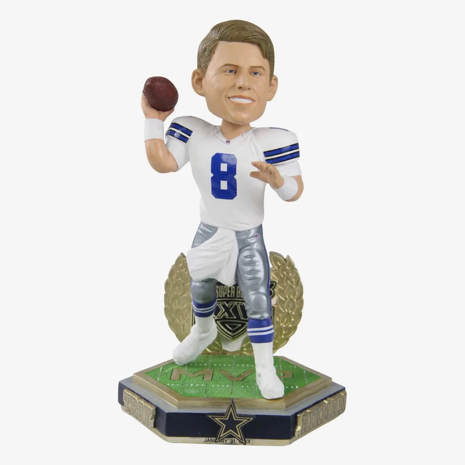 Troy Aikman Dallas Cowboys Super Bowl XXVII MVP 30 Aniversario Bobble Head Nuevo en Caja Foto 1 de 1