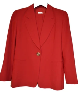 Gianfranco Ferre Studio Vintage Designer Red 2-Piece Skirt Suit UK 16 IT 48 - Picture 1 of 17