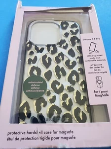 Funda rígida transparente para iPhone 14 Pro Kate Spade NY leopardo caja abierta - Imagen 1 de 4
