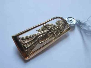 14k Gold über Sterlingsilber Ägyptische Halskette Anhänger Brosche Anstecknadel Kombination  - Bild 1 von 3