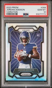 Panini Prizm 2023 - #308 Jordan Addison [Variación plateada] Rookie RC PSA 10 - Imagen 1 de 2