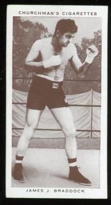 1938 W.A. & A.C. Churchman Boxing Personalities #6 James J. Braddock EX/MT - Image 1 of 2