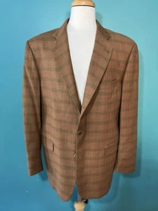 Burberry London Brown Plaid Blazer- 44 Regular - Picture 1 of 4