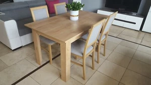 Amazing modern wooden dining table in wood colour, oak burlington ONLY TABLE - Picture 1 of 4