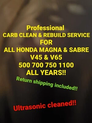 Honda Magna V45 Professional Carb Clean & Rebuild Service 500 700 750 1100 - Image 1 of 4