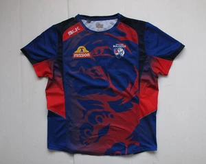 Official AFL Western Bulldogs Tee Shirt- size XXL - 106cm chest - BLK brand - Picture 1 of 8