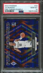 2023 Ja Morant PSA 10 Panini Phoenix Fire Forged Purple /25 #23 Grizzlies - Picture 1 of 3
