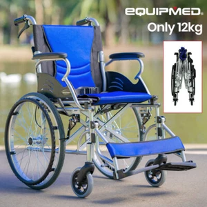PRESALE EQUIPMED Wheelchair Aluminium Lightweight Wheel Chair Folding Portable - Picture 1 of 12