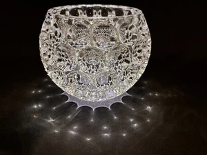 Konkave Blasen Kristall Vase und Kerzenhalter - Bild 1 von 12