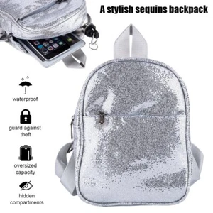 Women Girls Sequins Backpack Shoulder School Travel Rucksack Bag Handbag - Picture 1 of 7