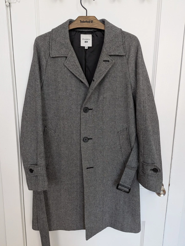 Uniqlo x JW Anderson Grey Wool Belt Trench Coat Size S - Image 1 of 4