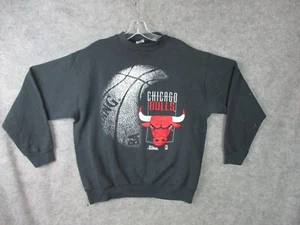 Sudadera De Colección NBA Chicago Bulls Para Hombre Grande Negra Salem Suéter Hecha en EE. UU. - Imagen 1 de 14