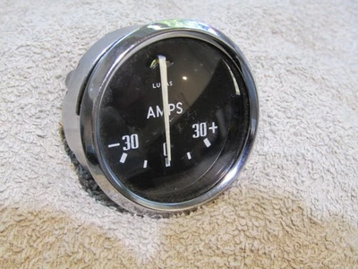 VINTAGE TRIUMPH TR2  TR3 TR4 LUCAS  BM4 30 AMP AMMETER GAUGE - Image 1 of 4
