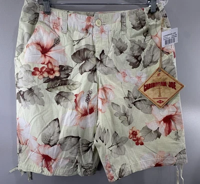 NUEVO CON ETIQUETAS Caribbean Joe Para Mujer Talla 12P Coral Islands Tropical Floral Foto 1 de 4