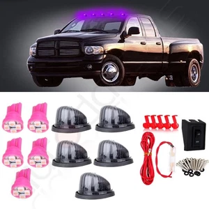 5x Cab marker Smoke Round light + Base+ T10 12V LED Bulb+ Wiring Pack For Chevy - Picture 1 of 11