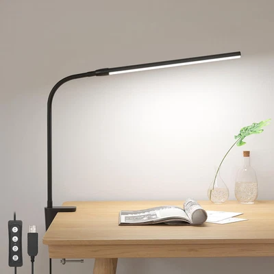 Lampada Da Scrivania LED Con Morsetto, Lampada Da Tavolo Con 3 Modalità, 10 Live - Immagine 1 di 4