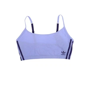 Adidas Women's Sports Bra 3-Stripes Scoop Bralette Violet XL - Picture 1 of 2