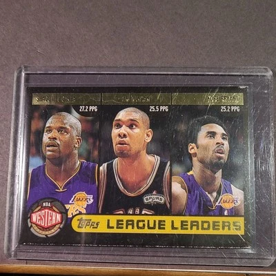 2002-03 Topps Black Tim Duncan Allen Iverson Kobe Bryant Shaquille O’Neal /500  - Image 1 of 3