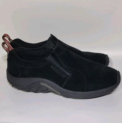 Merrell Men's Sz 13 Jungle Moc Slip-On Triple Black Midnight Suede Barely Used  - Image 1 of 4