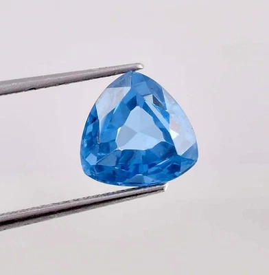 Piedra preciosa suelta AAA+ impecable de 8 x 8 mm azul natural (certificada GIT) Foto 1 de 4