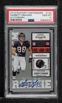 2010 Playoff Contenders Garrett Graham #140 PSA 10 GEM MT Rookie Auto RC - Image 1 of 2
