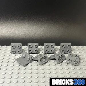 Lego Nuevo x8 Gris Oscuro Soporte 1x2 - 2x2 Invertido Construcción Pieza 99207 - Imagen 1 de 4